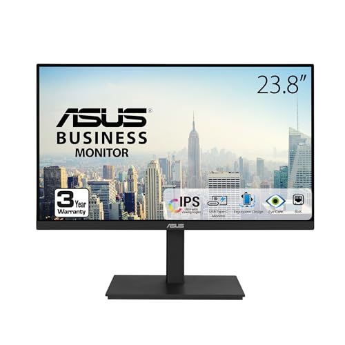 ASUS VA24ECPSN 23.8" 1080P (VA24ECPSN) Home Screen - Full HD, IPS, 75Hz, Adaptive Sync, Speakers, Eye Care, Low Blue Light, Flicker-Free, USB-C, RJ45, HDMI,