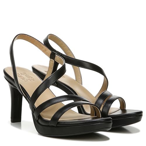 Naturalizer Women's Brenta Strappy Platform Dress Sandal, Black, 9.5