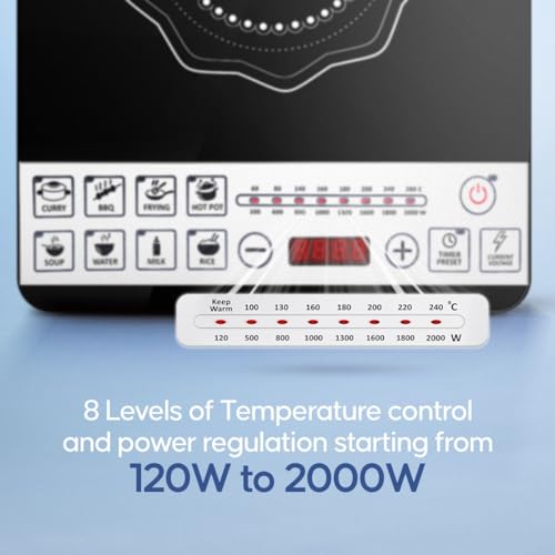 Longway Cruiser IC 2000 W Induction Cooktop - Black,Push Button