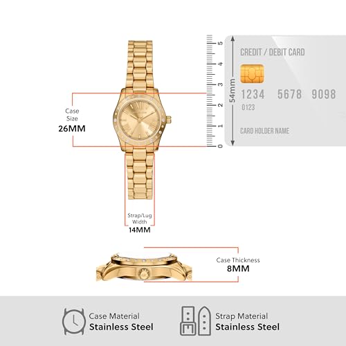 Michael Kors Lexington Gold Quartz Stainless Steel Watch MK4992SET