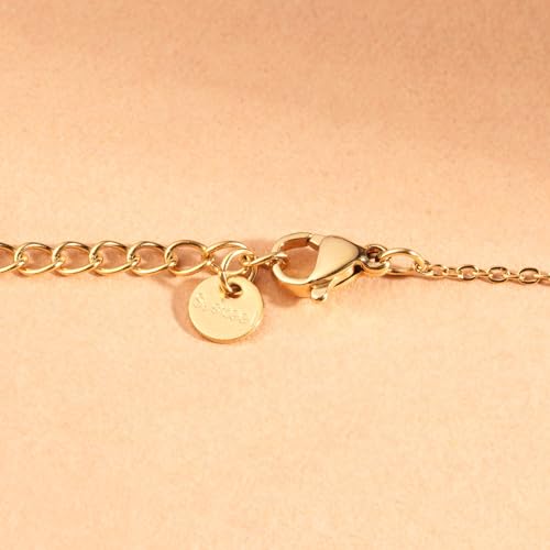 PALMONAS Radiant Arc Solitaire Necklace for Women - Waterproof & Anti-Tarnish Jewellery, Gift For Girls & Women