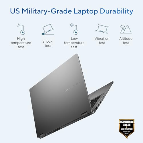 ASUS Vivobook 14 Flip,Intel Core Ultra 5 (Series 2),Intel Arc iGPU,40TOPS,16GB,512GB,FHD+ Touch Screen,14",Windows 11,M365 Basic (1Year)*,Office 2024,Gray,1.57 kg, TP3407SA-QL024WS, Copilot+ AI PC
