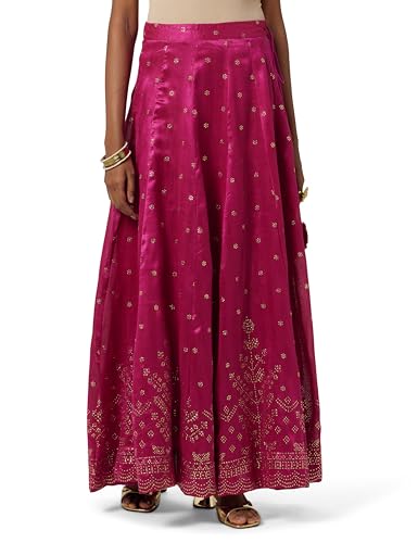 BIBA Women Printed Mix and Match(Skirt CO19863_Fuchsia_S)