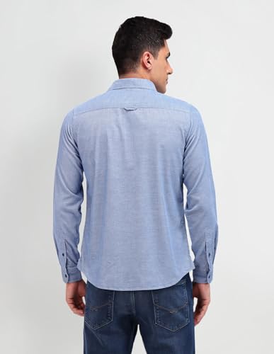 U.S. POLO ASSN. DENIM CO. Men's Slim Fit Shirt (UDSHT1427 Blue