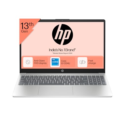 HP 15, 13th Gen Intel Core i5-1334U Laptop (8GB RAM, 512GB SSD), Anti-Glare, 15.6"/39.6cm, FHD, Win 11, MS Office 2021, + HP Care Pack 2 Years Additional Warranty with Onsite Support