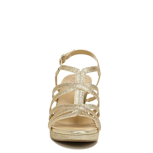 Naturalizer Women's, Baylor Dress Sandal, Gold Glitter, 11 Wide