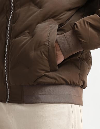 Arrow Sports Men's A-Line Coat (ASAKJK4741_Light Brown