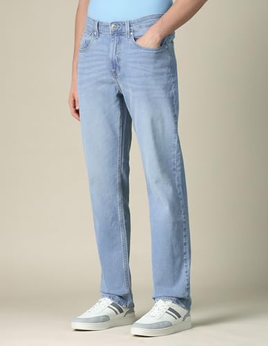 U.S. Polo Assn. Denim Co. Men's Shawn Relaxed Fit Blue Jeans (UDJENOE3055_Light Indigo_40)