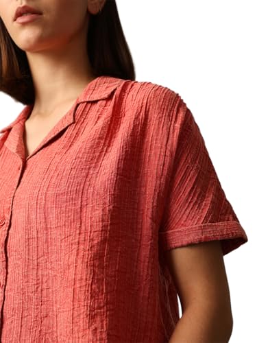 ONLY Women Regular Fit Red Shirt