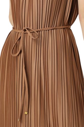 Van Heusen Women Brown Textured Calf-Length Casual Dress