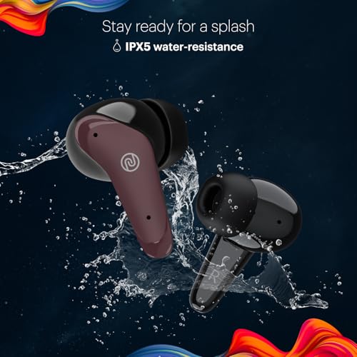 Noise Buds VS102 Plus Wireless Earbuds, Bluetooth Earbuds with 70H Playtime, Quad Mic ENC for Clear Calls, 11mm Drivers, Deep Bass, Instacharge, Bluetooth v5.3 (Deep Wine)