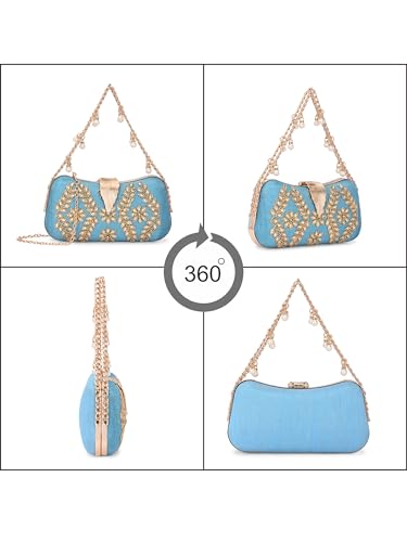 TOOBA Handicraft Women's Embellished Purse With Shoulder Strap| Evening Bag, Bridal Purse & Party Handbag | Wedding & Special Occasion Clutch