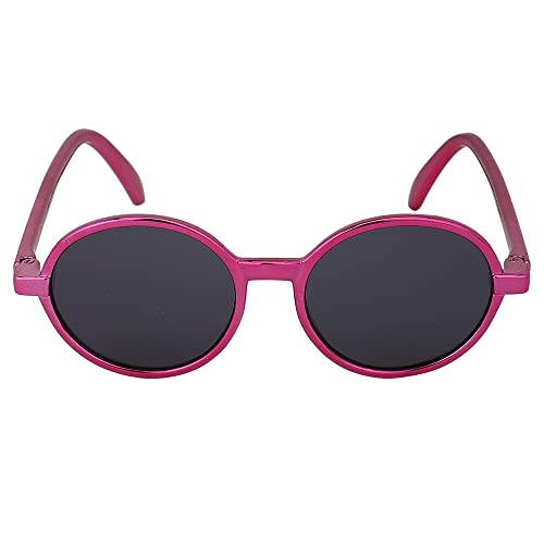 Carlton London Girl's Black Lens & Pink Round Sunglasses