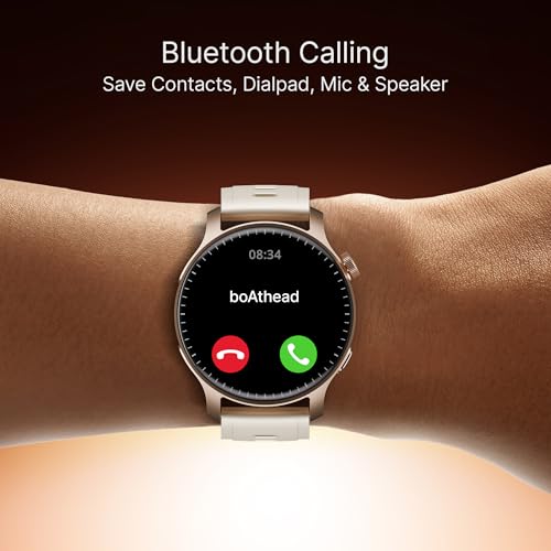 boAt Ultima Prime smartwatch with 1.43” AMOLED Display, AOD, Personalized Fitness Nudges, Functional Crown,100+ Sports Modes, Create Your Own Watchface, smartwatch for man and Woman (Rose Gold)