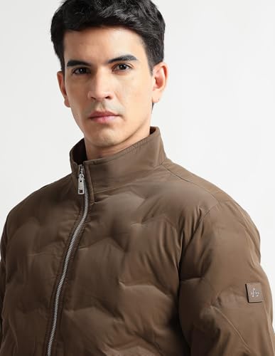 Arrow Sports Men's A-Line Coat (ASAKJK4741_Light Brown