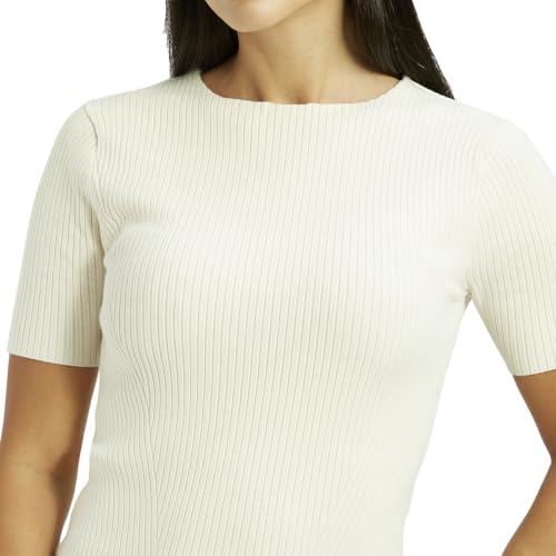 Levi's Women's Textured Cream Round Neck Dress