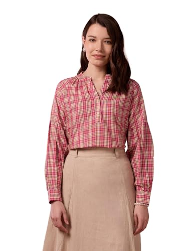 U.S. POLO ASSN. Blouson Sleeve Checked Top (UWAW24TOP183_Multi-Colour_S)