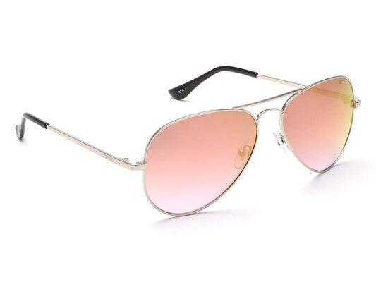 IDEE 100% Uv Protected Sunglasses For Unisex|Size- Large|Shape- Aviator|Model- Ids2500C46Sg, Silver