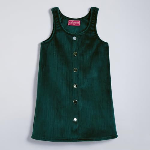 Hopscotch Girls Green Sleeveless Striped Pinafore Dress with Blouse for Age (2-3 Years)