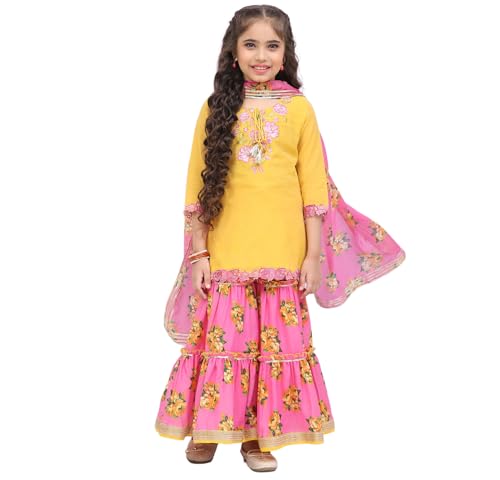 BIBA GIRL SOLID RELAXED KID(KW4755_YELLOW-VIOLET_15)