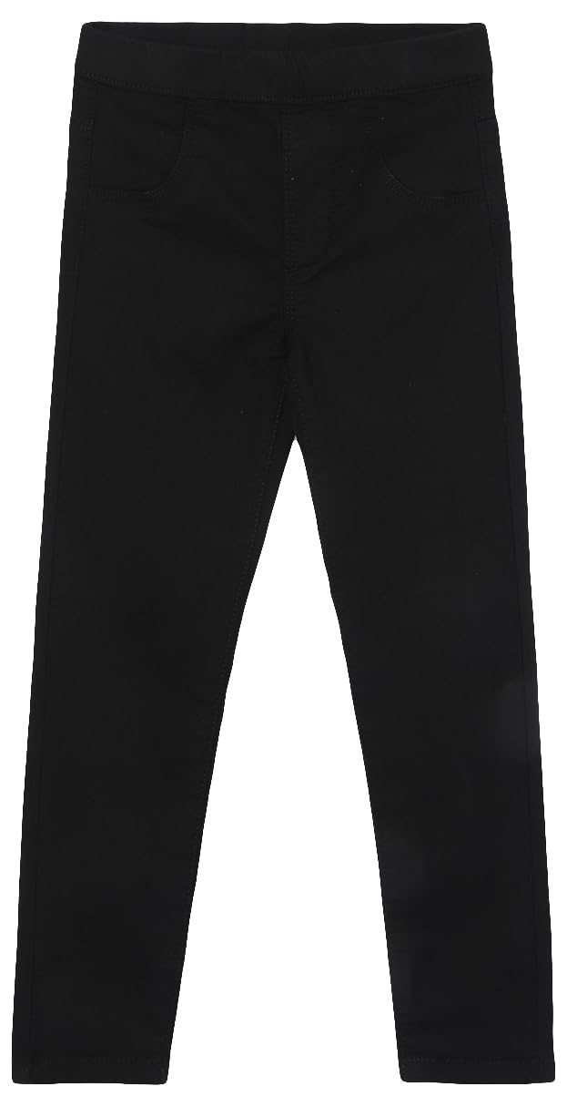 Max Girls Solid Slim Fit Jeggings (S24CBD06BLACK)_5-6Y