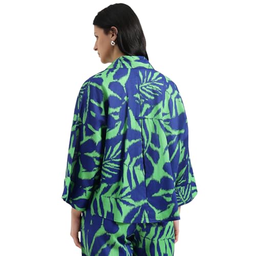 United Colors of Benetton Regular Fit Spread Collar Printed Shirt (Size : S) - 26P5WVNTP327I902 Multicolour