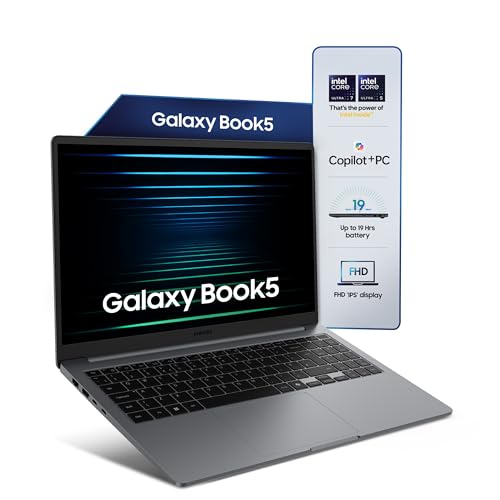 Samsung Galaxy Book5 | Intel Core Ultra 7 255U | Built-in AI | 15.6" (39.6cm) Full HD IPS Display 60Hz | (16GB RAM / 512GB SSD/Intel Graphics/Windows 11 Home/MS Office'24 / Gray / 1.55kg)
