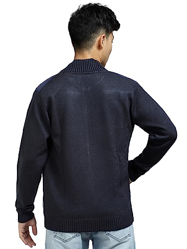 Jack & Jones Cotton Men's Standard Length A-Line Coat (230321501-Navy Blazer_Navy Small)