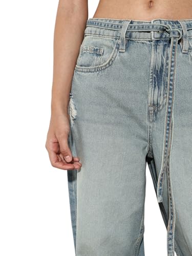 ONLY Women's Wide Leg Mid-Rise Blue Jeans