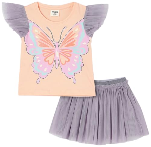 Max Girls Printed Skirt Set, Multicolour, 3-4 Y
