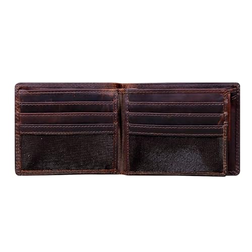 Calfnero Men's Genuine Leather Wallet-Multiple Card Slots ID Window with Coin Pocket- Leather Wallet (1123-F)