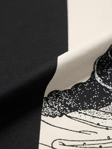 The Souled Store Rick and Morty: Nothing On Purpose Men and Boys Short Sleeves Round Neck Black and Off White Graphic Printed Casual Lightweight Drop Shoulder Streetwear Trendy Oversized T-Shirts