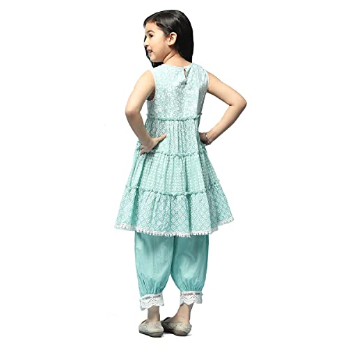 Biba Cotton, Suit Set Girl Printed Relaxed Kid(Kw5168_Mint Green_3)