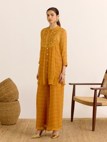 Aarke Ritu Kumar Yellow Mia Kurta With Pant