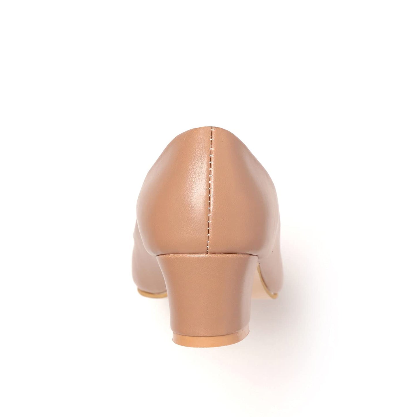 Marc Loire Women's Beige Formal Block Heel Pump Shoes for Office, 4 UK