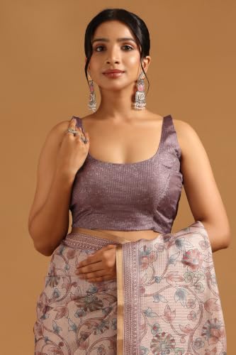 Soch Womens Onion Pink Kota Botanical Saree