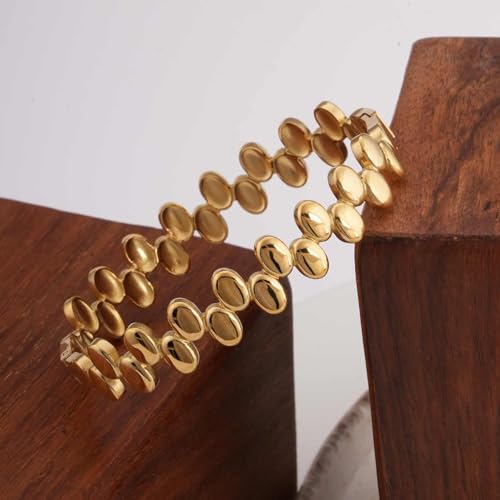 PALMONAS Elegant Gold Bangle Bracelet for Women - Gift for Women & Girls, Women's Jewellery | Waterproof & Anti-Tarnish Bracelets