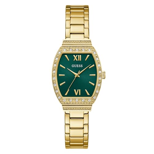 GUESS Women Rectangle Green Stainless Steel Analog Watch - U1495L2M