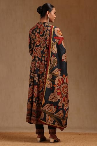 Soch Women's Muslin Salwar Suit Set (EWA5CD22278_Navy Blue