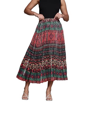Label RITU KUMAR Multi-Color Sequin Sansa Skirt