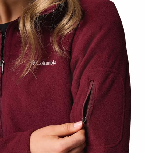 Columbia Women Maroon Fast Trek II Fleece Jacket, 2XL