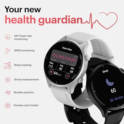 Noise Twist Round dial Smart Watch with Bluetooth Calling, 1.38" TFT Display, up-to 7 Days Battery, 100+ Watch Faces, IP68, Heart Rate Monitor, Sleep Tracking (Blush Beige)