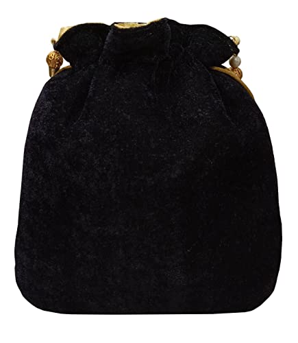 DUCHESS Women's Potli Bag (Multi) (Black)