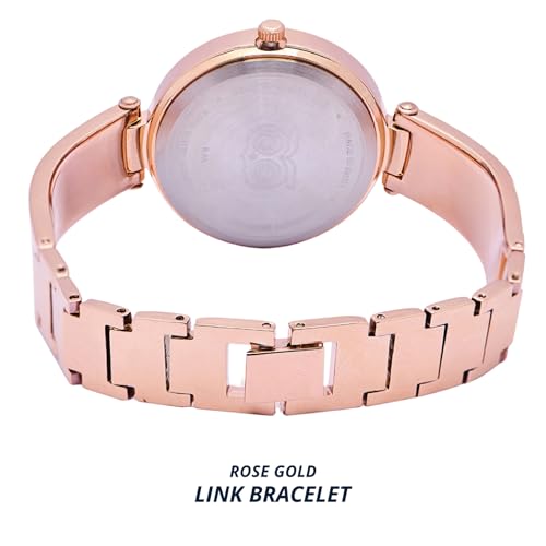 Chumbak Nocturnal Metal Watch | Rosegold with Navy Dial|Stylish Fashion Watch for Casual/Work|Gifts for Women/Girls/Ladies|Wrist Watches for Women