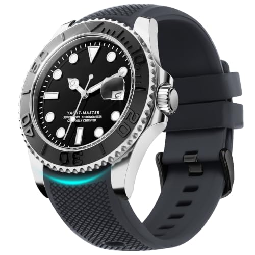 Fullmosa 20mm No‑Gap Curved Silicone Watch Strap, Grey | [No Watch] Premium Watch Band for Samsung Galaxy Watch 7/6/5/4 40mm 44mm,Garmin Vivoactive,Noise ColorFit Ultra,boAt Vertex