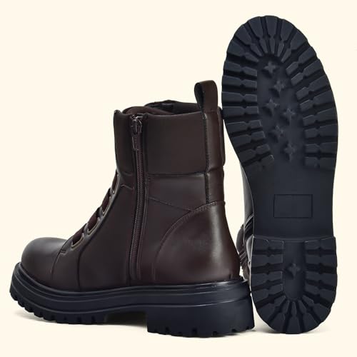 YOHO Slays Model 002 Boots for women | Trendy Boots | durable outsoles |cushioned insoles | Stylish Casual Shoes|Comfortable Fit | Chocolate Brown - UK 7