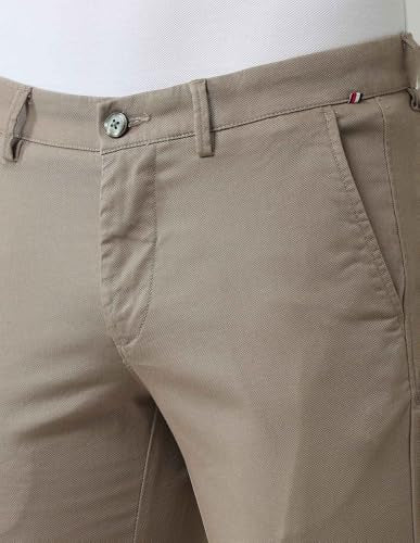 Arrow Sports Men's Brown Solid Mid Rise Cotton Button Slim Fit Flat Front Slant Pocket Trousers (ASAJTR2509_Brown_38)