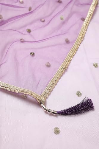 Soch Womens Purple Tissue Embroidered Suit Set with Sequins
