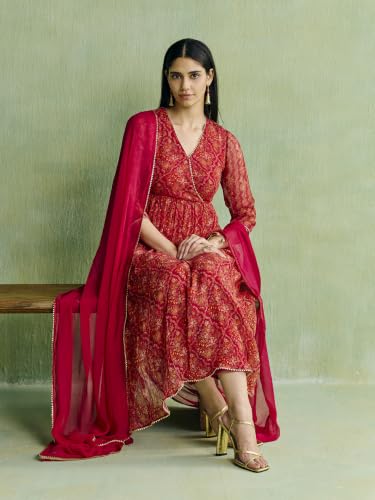 Aarke Ritu Kumar Wine Sanvii Kurta With Pant And Dupatta
