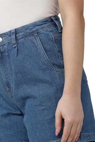 Van Heusen Women Blue Solid Shorts